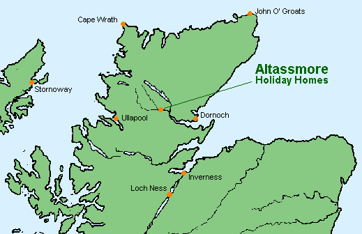 Map of North West Highlands